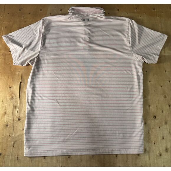 Under Armour Size 2XL Striped Golf Polo Shirt Loose‎ Fit Athletic - Picture 6 of 7